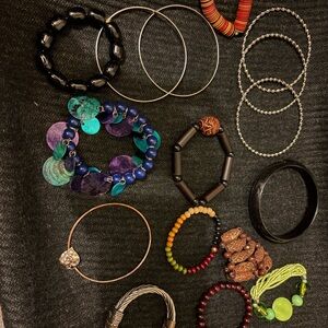 Elegant Multicolor Beaded Bracelet Set